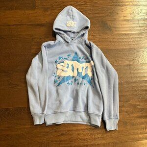 Men's Blue and Purple Hoodie